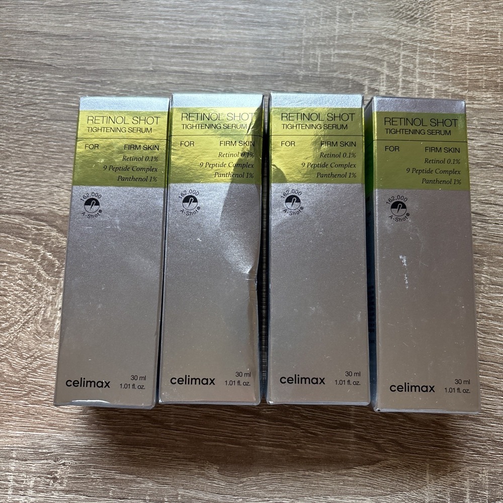 LOT OF 4 CELIMAX Retinol Shot Tightening Serum 30mL New Box